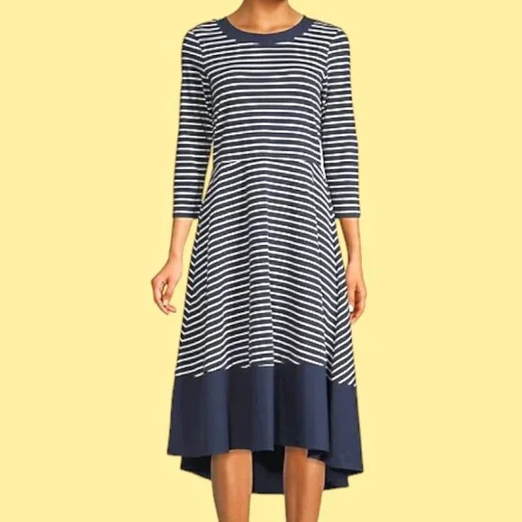 knee length dresses for ladies Tommy Hilfiger Striped midi shirt dress  HIPPO US Brands